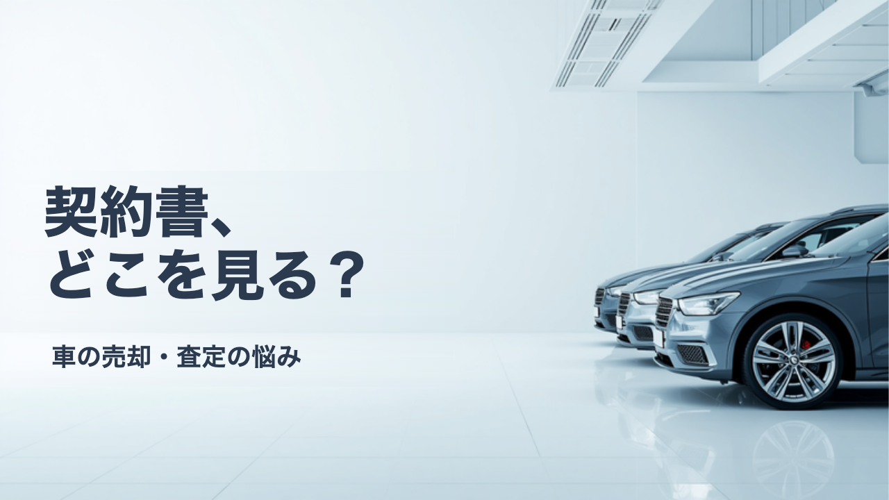 車買取の契約書はどこを見る？サイン前に確認したい6つのチェックポイント
