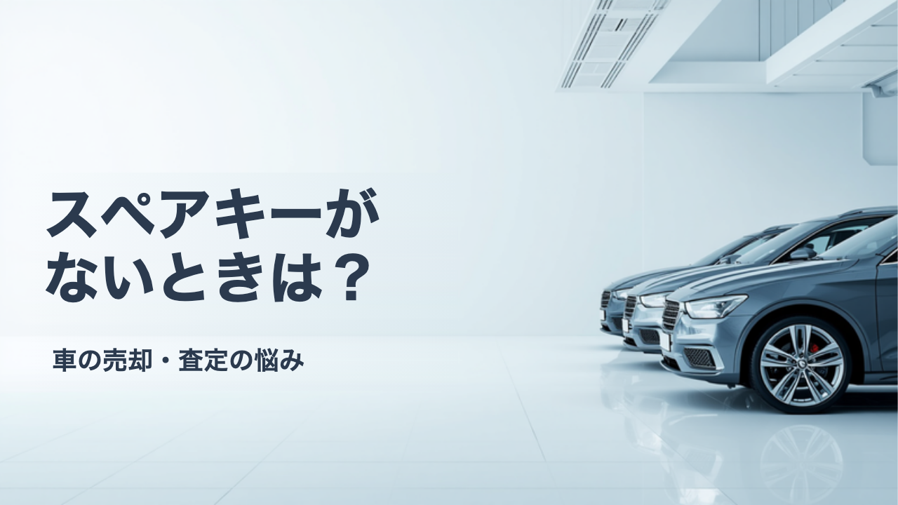 スペアキー・取扱説明書・整備記録簿がないと査定はどうなる？付属品と査定額の関係