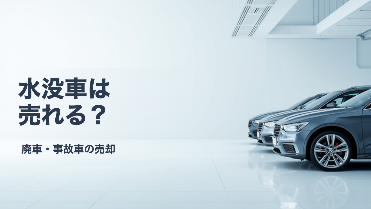 水没車・冠水車は売れる?査定で見られるポイントと売却先の選び方