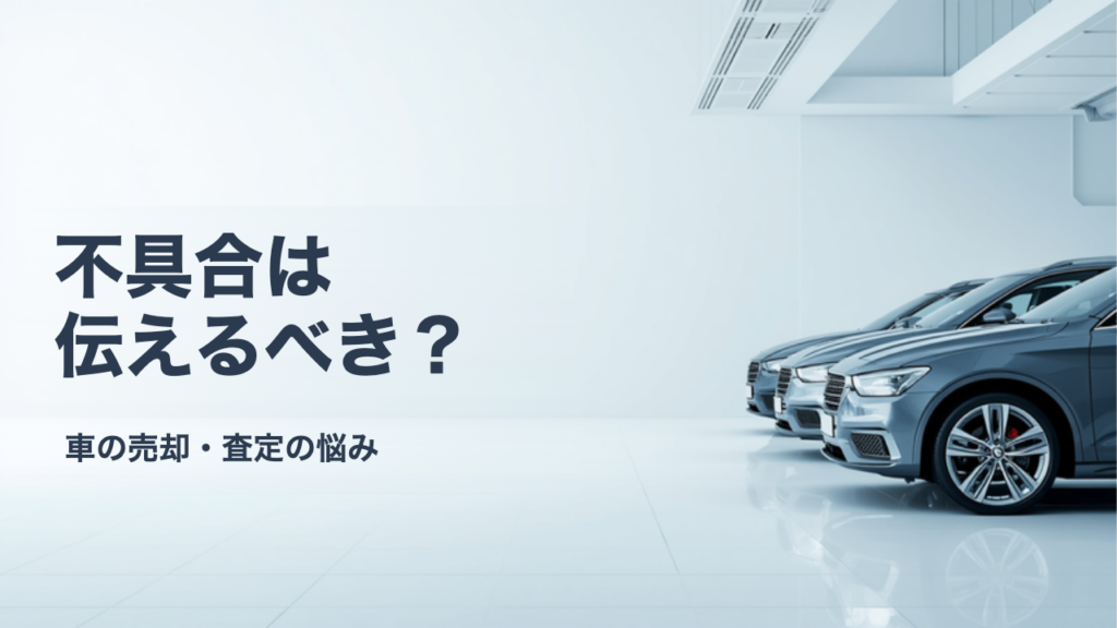不具合や故障はどこまで伝えるべき？査定時の告知の考え方