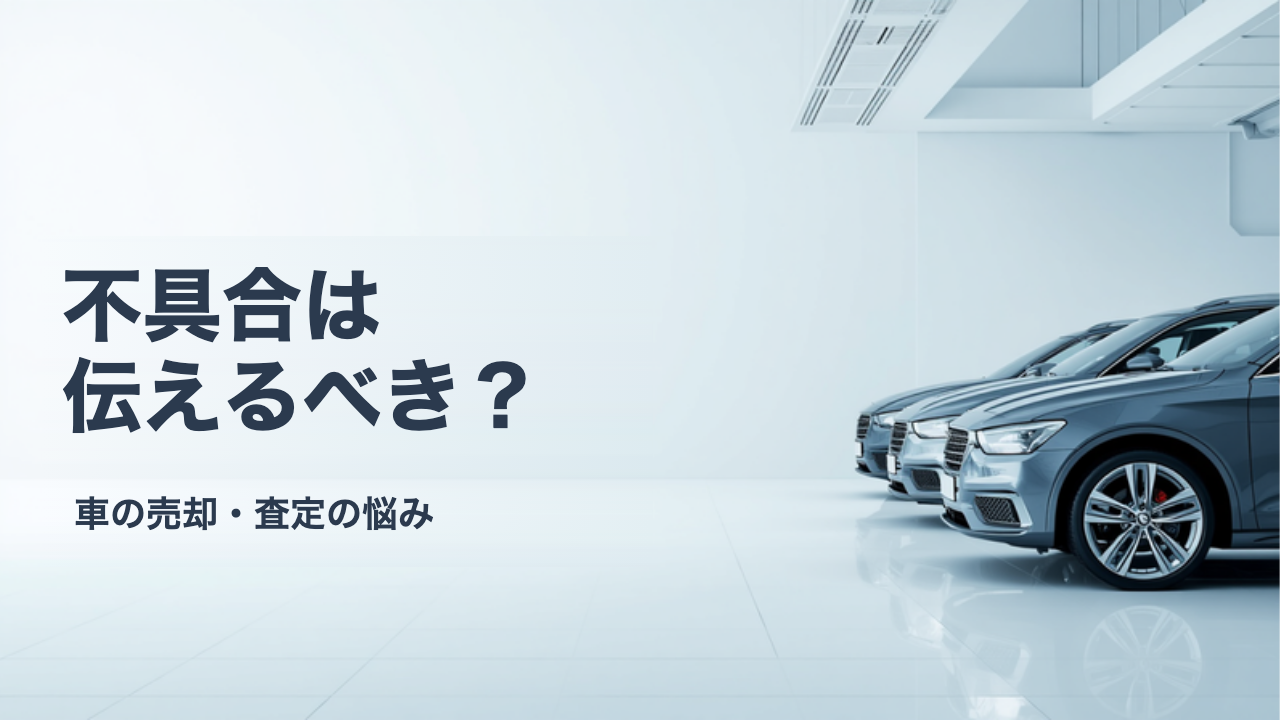 不具合や故障はどこまで伝えるべき?査定時の告知の考え方