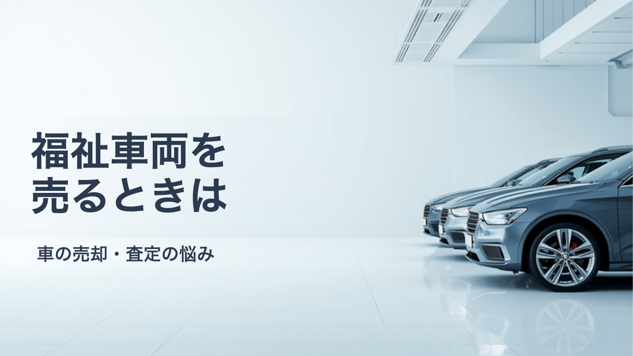 福祉車両(車いす移動車)を売るときの注意点|装備の扱いと売却先の選び方